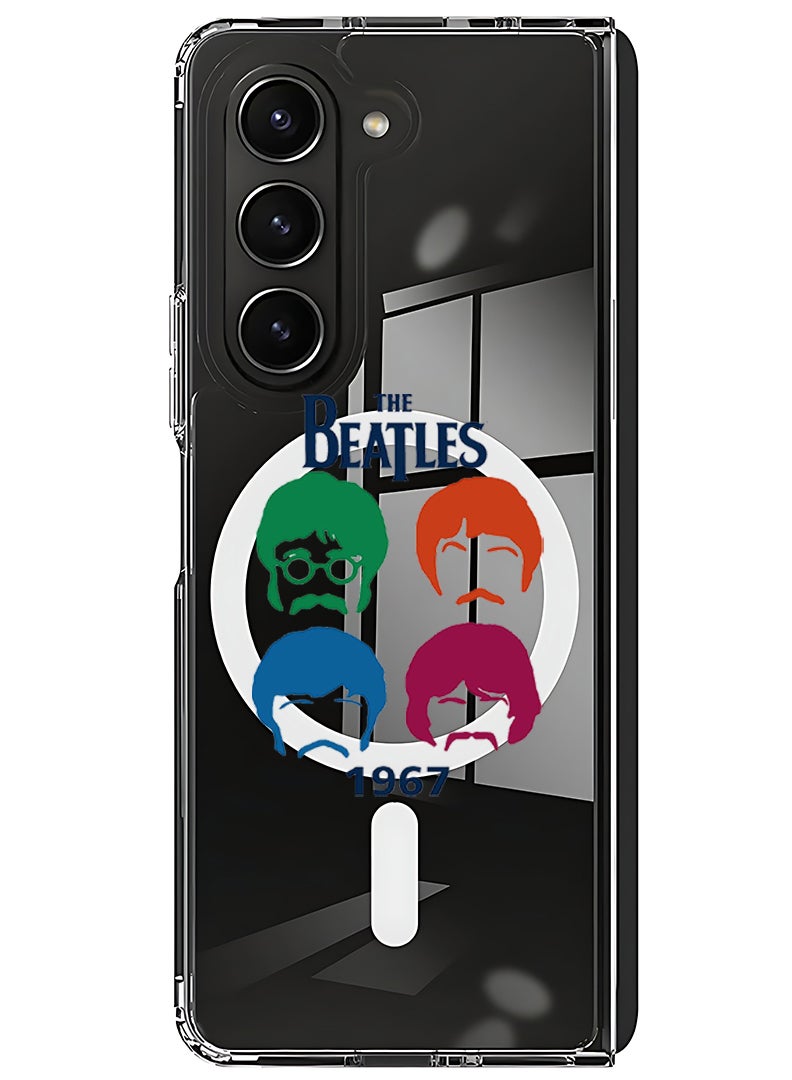 Theodor Magnetic Case for Samsung Galaxy Z Fold 6 Compatible with MagSafe Wireless Charging, Shockproof Phone Bumper Cover The beatles - Image 1