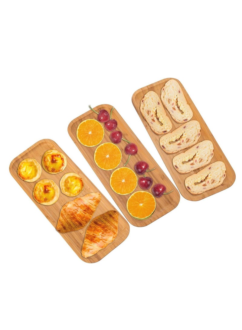 1-Pack Wooden Serving Tray – Rectangle 35x15x2cm, Perfect for Home, Hotel, Restaurant – Ideal for Breakfast, Dinner, Coffee, Tea, Fruit Platters - Image 3