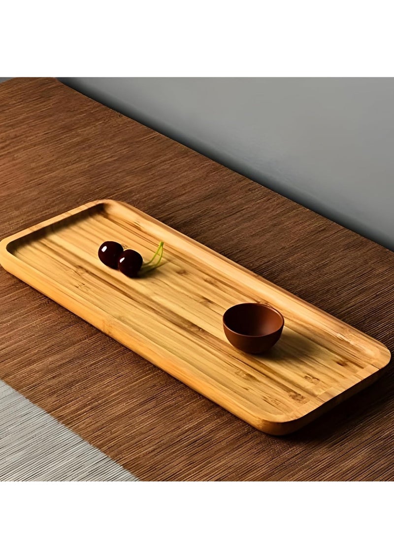 1-Pack Wooden Serving Tray – Rectangle 35x15x2cm, Perfect for Home, Hotel, Restaurant – Ideal for Breakfast, Dinner, Coffee, Tea, Fruit Platters - Image 5