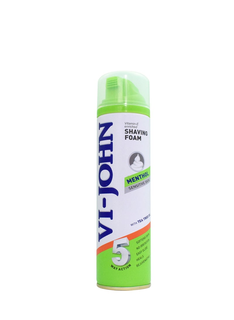 vi john Vi-John Shaving Foam Menthol - 200 ML  - Image 1