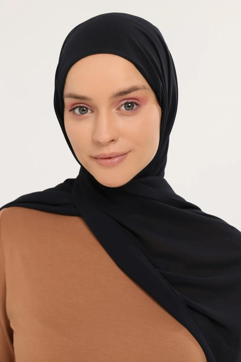 Altobeh Ready Practical Luxury Snap-on Elastic Bonnet Chiffon Shawl