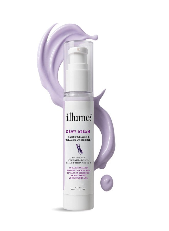 ILLUME SKIN Dewy Dream Anti-Aging Face Moisturizer with 7% Marine Collagen, 10% Cica & 7% Ceramides | Lightweight, Non-Comodogenic Hydrating Cream for Pigmentation & Barrier Repair | All Skin Types | 50 ml - Image 1