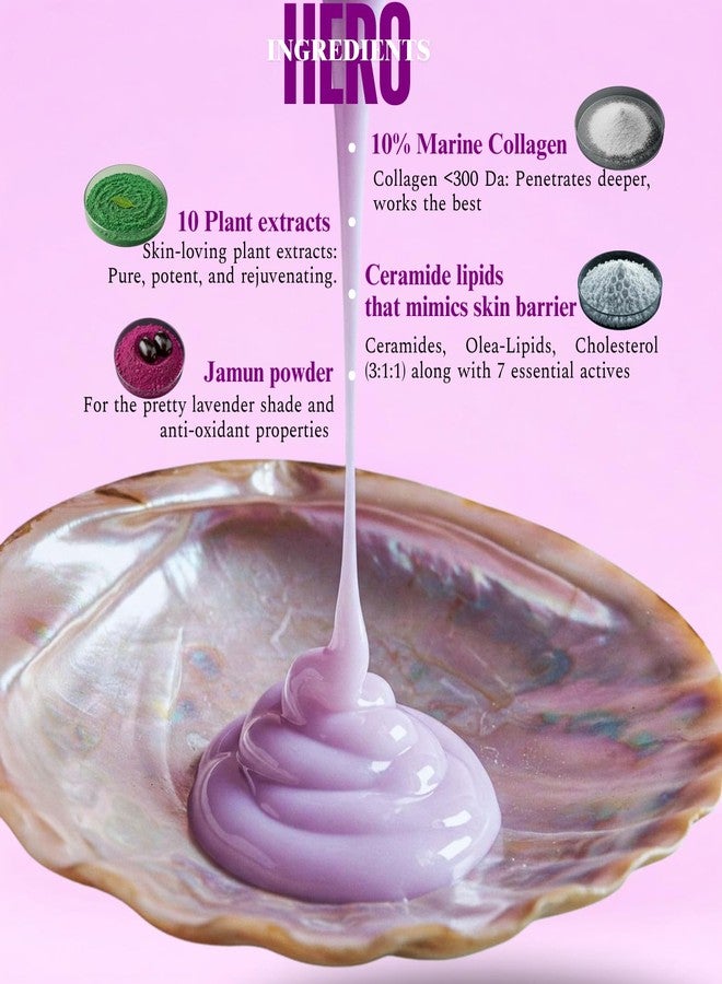ILLUME SKIN Dewy Dream Anti-Aging Face Moisturizer with 7% Marine Collagen, 10% Cica & 7% Ceramides | Lightweight, Non-Comodogenic Hydrating Cream for Pigmentation & Barrier Repair | All Skin Types | 50 ml - Image 2