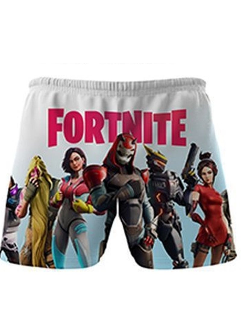 مجموعة Game Fortnite مجموعة شورت تي شيرت للأطفال بطباعة رقمية ثلاثية الأبعاد قابلة للتنفس - Image 3