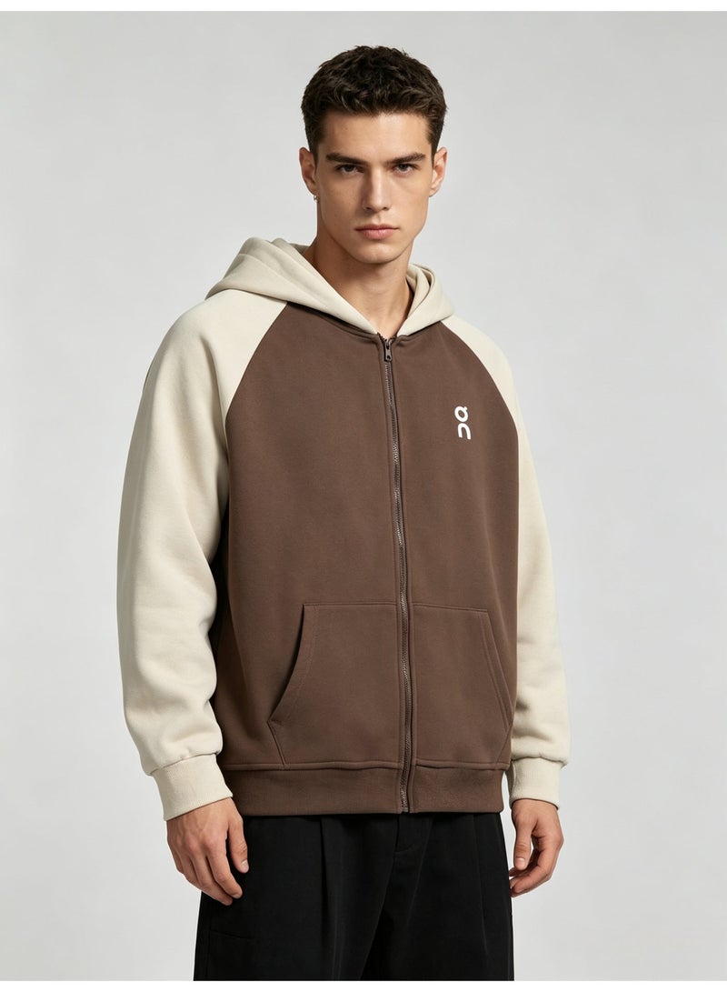 اون راننج On Running Men's and women's matching raglan sleeves hooded cardigan jacket - Image 2