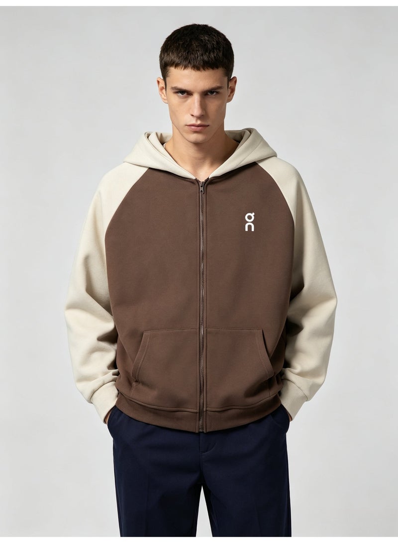 اون راننج On Running Men's and women's matching raglan sleeves hooded cardigan jacket - Image 3
