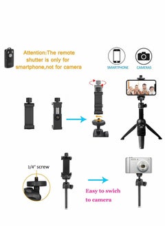 Y&D Portable 40 Inch Aluminum Alloy Selfie Stick Phone Tripod with Wireless Remote Shutter for iPhone 13 12 11 pro Xs Max Xr X 8 7 6 Plus, Android Smartphone, Selfies Video Recording Live Streaming  - Image 3