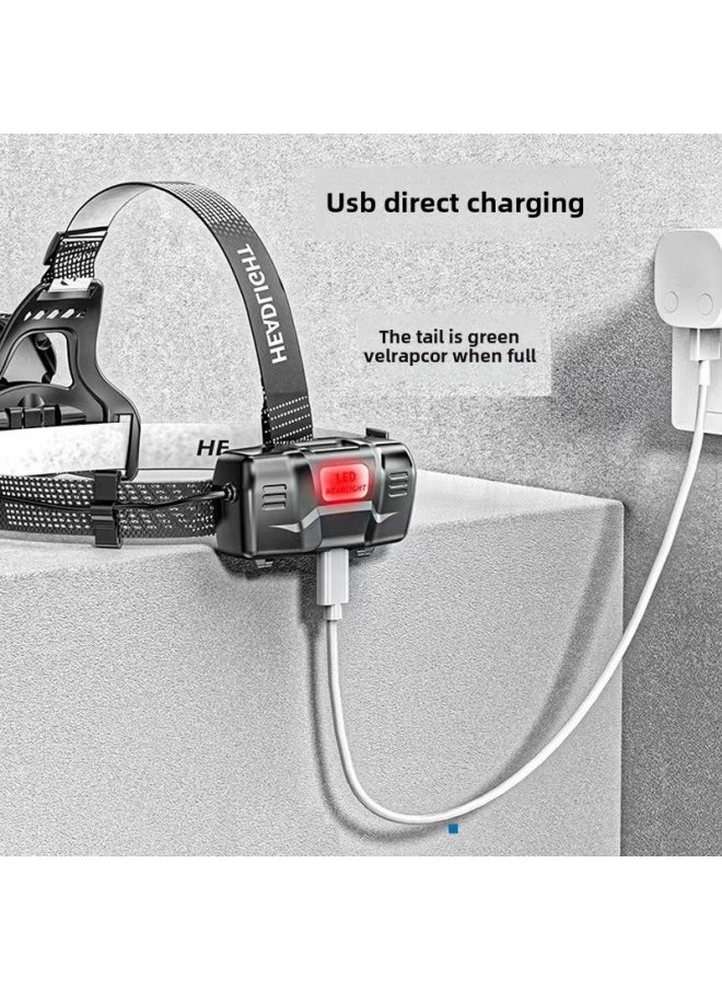 Generic P50 Light Headlight Aluminum Alloy Charging Induction Headlight Outdoor Lighting Focusing Night Fishing Headlight-Color:XCF8002 (laser Light Does Not Sense)) No Battery  - Image 3