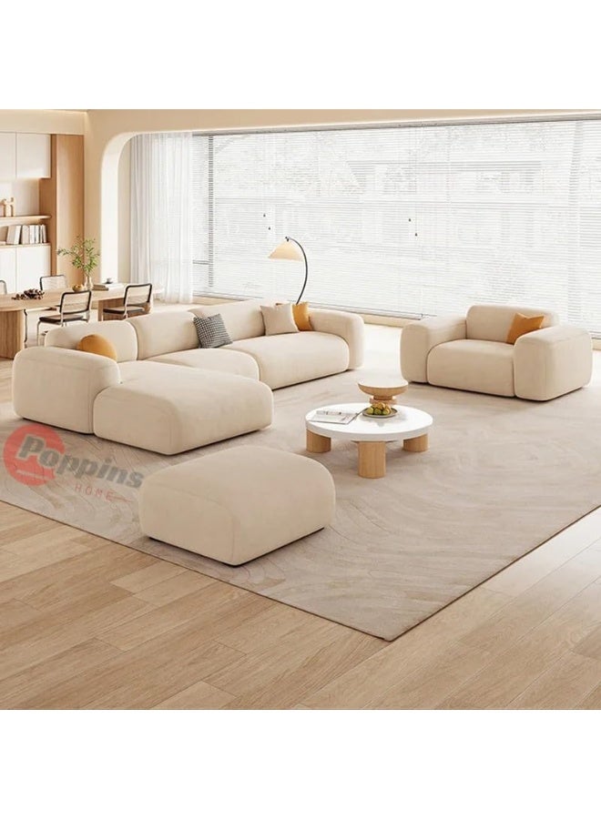 Poppins HOME Multifunctional Relaxing Living Room Sofas Armchair(L Shape) (L Shape+1+Ottoman, Right ARM) - Image 1