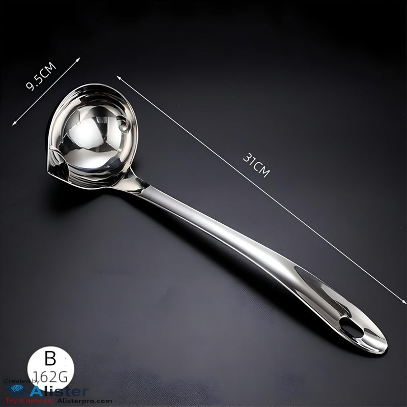 Soup Ladle for Home Kitchen:Stainless Steel Fat Separator Spoon Long Handle Multifunctional Cooking Tools Exclusively Available in Al Asra (1) - Image 2