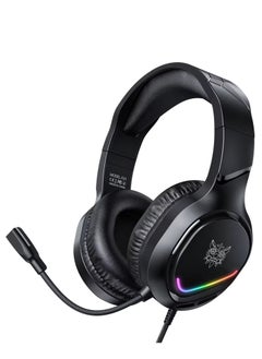 Generic Onikuma X31 Gaming Headset with RGB Lighting & Noise-Canceling Microphone – Premium Stereo Sound – Compatible with PS4 & Laptop – Black  - Image 1