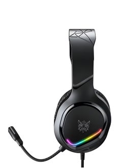 Generic Onikuma X31 Gaming Headset with RGB Lighting & Noise-Canceling Microphone – Premium Stereo Sound – Compatible with PS4 & Laptop – Black  - Image 2