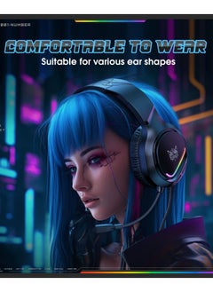 Generic Onikuma X31 Gaming Headset with RGB Lighting & Noise-Canceling Microphone – Premium Stereo Sound – Compatible with PS4 & Laptop – Black  - Image 5