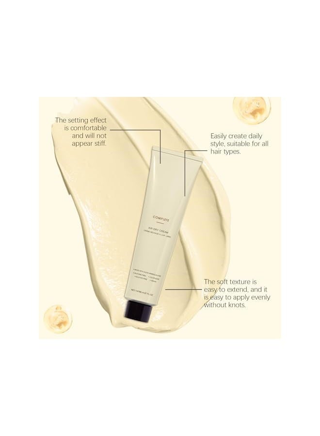 BIOAOUA Complete Air Dry Cream, Air Dry Cream for Hair - Frizz-Free Formula for Natural, Effortless Air-Dried Hair with Soft Hold 4.97fl oz - Image 5