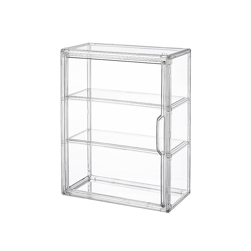 BOHOIDEE 3 Tiers Clear Display Case for Figures, Acrylic Storage Organizers Box with Magnetic Door, Wall-Mounted Dustproof Showcase for Collectibles Action Figure(2PACK Wall-Mounted Medium) - Image 2