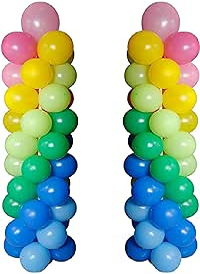 Generic - Balloon Column Kit, Balloon Columns Base Pole with PVC Pipe & Balloon Sticks Rings for Weddings Birthday Christmas Friendsgiving Decorations,63 inches Balloon Stand, 2 Set - Image 1