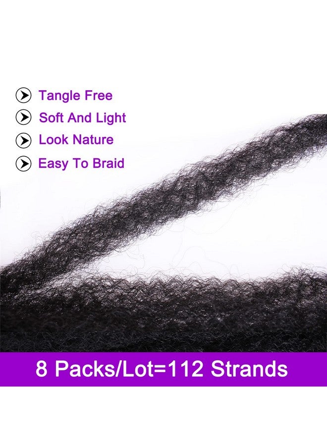 8 Packs Marley Hair Crochet Braids24 Inch Afro Kinky Marley Braiding Hair Synthetic Curly Twist Marley Hair Long Springy Afro Twist Hair Extensions (1B8 Packs)