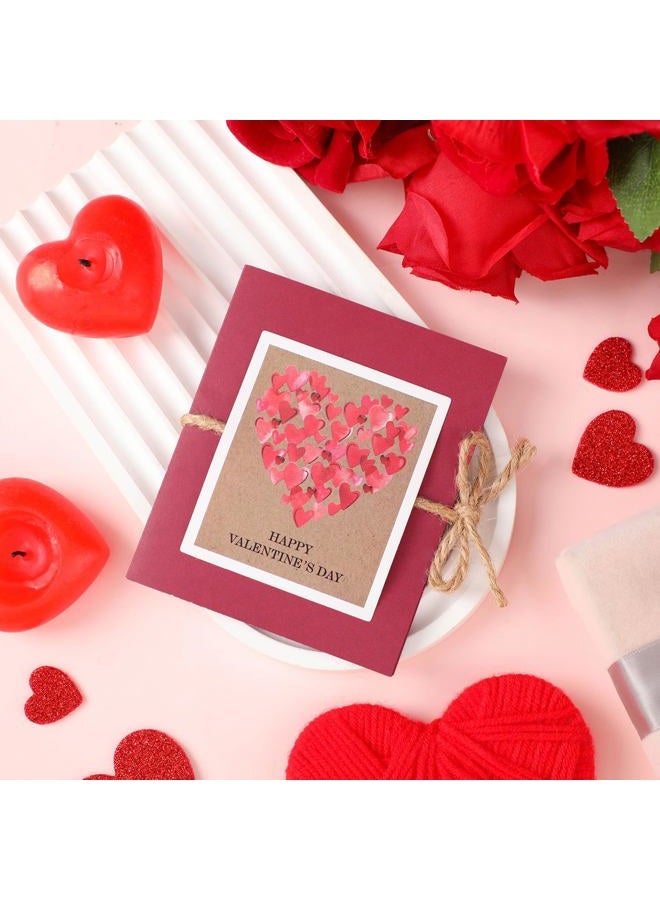 Skyygemm Valentine's Day Gift Card Sleeves 5 Card Slots Valentine's Day Gift Card Holder Book Holiday Money Book for Valentine' Day Birthday Holiday Ornament - Image 3