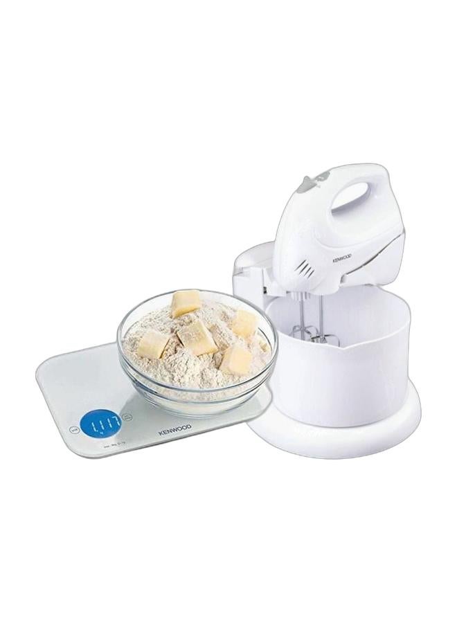 KENWOOD HM430 Electric Stand Mixer + Digital Kitchen Scale – White Baking Set - Image 1