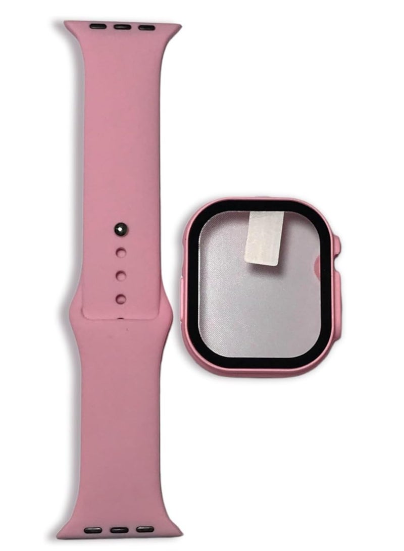 Silicone Band + Cover for Apple Watch 45mm