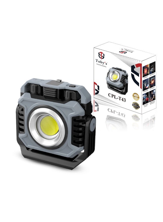 توبيز مصباح عمل LED CPL-T43 من Toby's، ضوء ثابت قابل للتعتيم، مغناطيسي، قابل لإعادة الشحن، مصباح LED قابل للحمل، خفيف الوزن، لإصلاح السيارات، للتخييم المنزلي والأنشطة الخارجية - Image 2