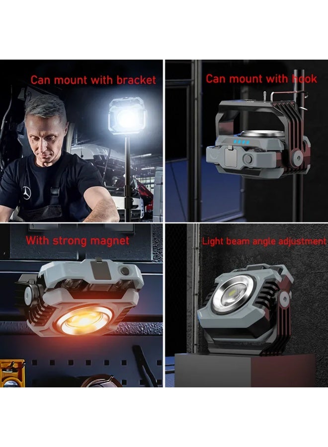 توبيز مصباح عمل LED CPL-T43 من Toby's، ضوء ثابت قابل للتعتيم، مغناطيسي، قابل لإعادة الشحن، مصباح LED قابل للحمل، خفيف الوزن، لإصلاح السيارات، للتخييم المنزلي والأنشطة الخارجية - Image 4