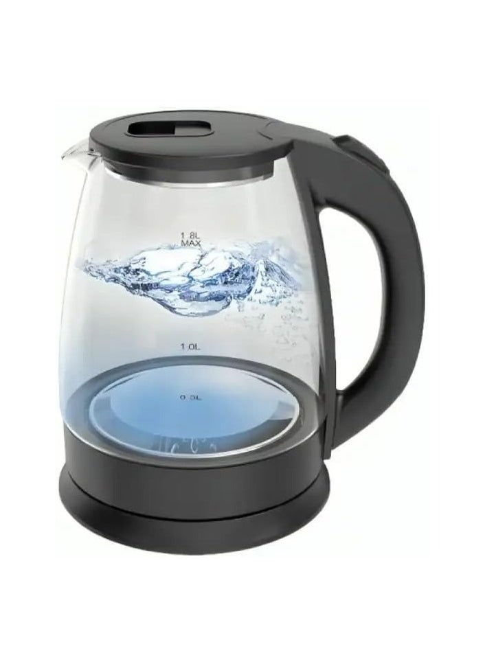 Denx Glass Electric Kettle With Led Light In Base, 1.8L, 1500W - Image 1