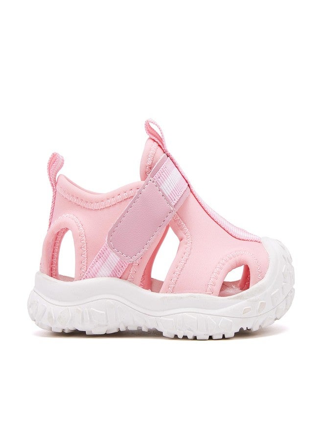 BMCiTYBM Baby Sandals Closed Toe Water Sandals Infant Boy Girl Lightweight Summer Shoes Non-Slip First Walking Sneakers 6 9 12 18 24 Months Pink Size 6-12 Months Infant - Image 3
