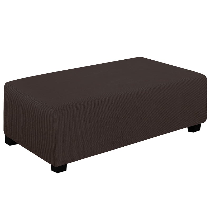 Easy-Going EasyGoing Stretch Ottoman Cover Folding Storage Stool Furniture Protector Soft Rectangle slipcover with Elastic Bottom XXLargeChocolate 