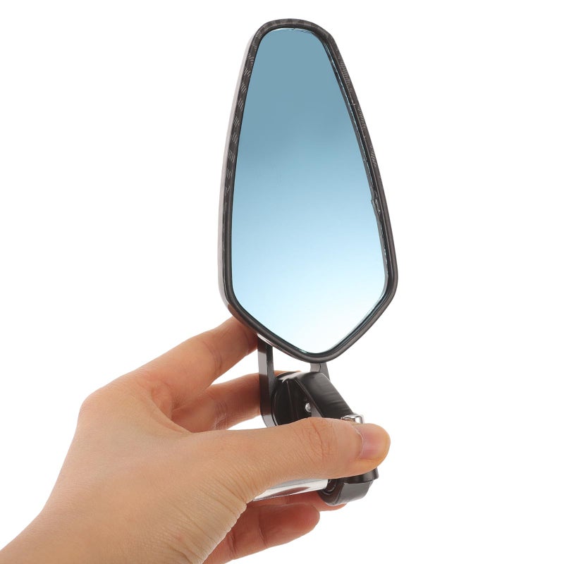 Wide Angle Blue Glass Rear View Mirror Handlebar Replacement For Scooter Motorcycle - Image 5