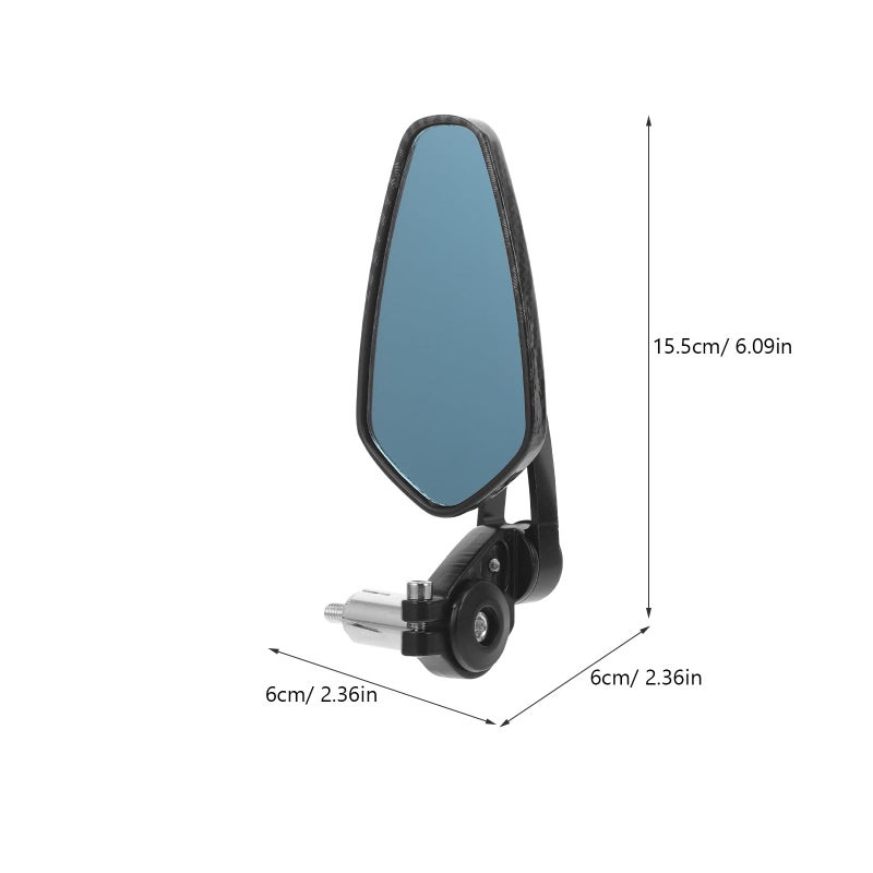 Wide Angle Blue Glass Rear View Mirror Handlebar Replacement For Scooter Motorcycle - Image 3