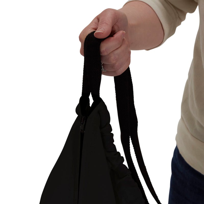 Household Essentials Door Hanging Laundry Bag, Washable Canvas Bag with Loop Handle, Holds Two Loads of Laundry, Great for Dorms and Small Spaces, Black - Image 5
