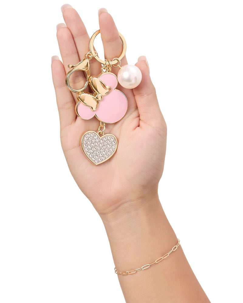 SALLY ROSE Minnie Mouse Keychain for Women Official License, Gold-Tone Bag Charms for Tote Bags, Key Chains for Car Keys - Image 3