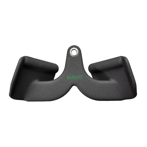 MARSAFIT Home Gym Fitness Rowing T-bar V-bar Pulley Cable Machine Attachments, Bicep Curl Tricep Lat pulldown Bar Back Strength Training Handle Grips Lat Pull Down Bar Press Down Exercises (Length 9") - Image 1