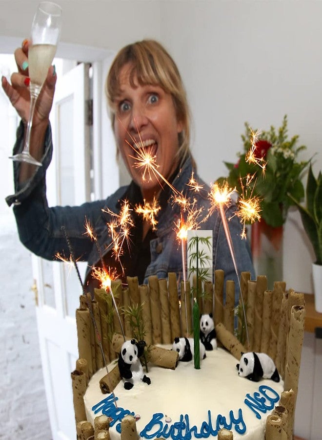 VIOCIWUO Artificial Panda Bamboo Figures 10Pcs, Cute Micro Landscape Panda Model Ornament Animal Bamboo for DIY Keychain Pendant Cake Toppers Birthday Party Decorations Supplies - Image 3