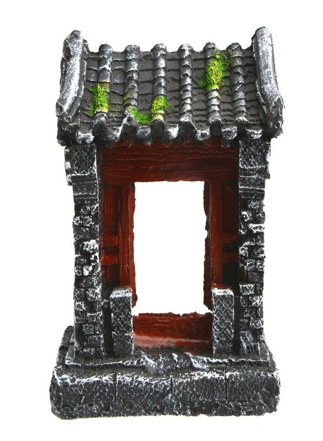 Saim Aquarium Decorations Classical Ancient Temple Ruins Ornament Chinese Old Building Decorations for Betta Fish Tank Fish to Sleep Rest Hide Play - Image 1