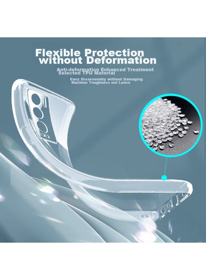 Freeson Compatible With Realme Gt غطاء هاتف، حماية كاملة رفيعة مضادة للصدمات غلاف ناعم من TPU الشفاف ، شفاف - Image 4
