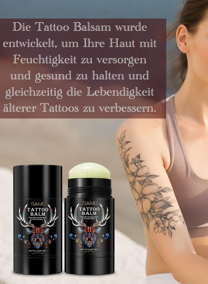 Elaimei Tattoo Balm Butter 75g Tattoo Care Balm for Before During & Post Tattoo Safe Natural Tattoo Aftercare Cream to Promote Skin Healing Tattoo Brightening Treatment - Image 3