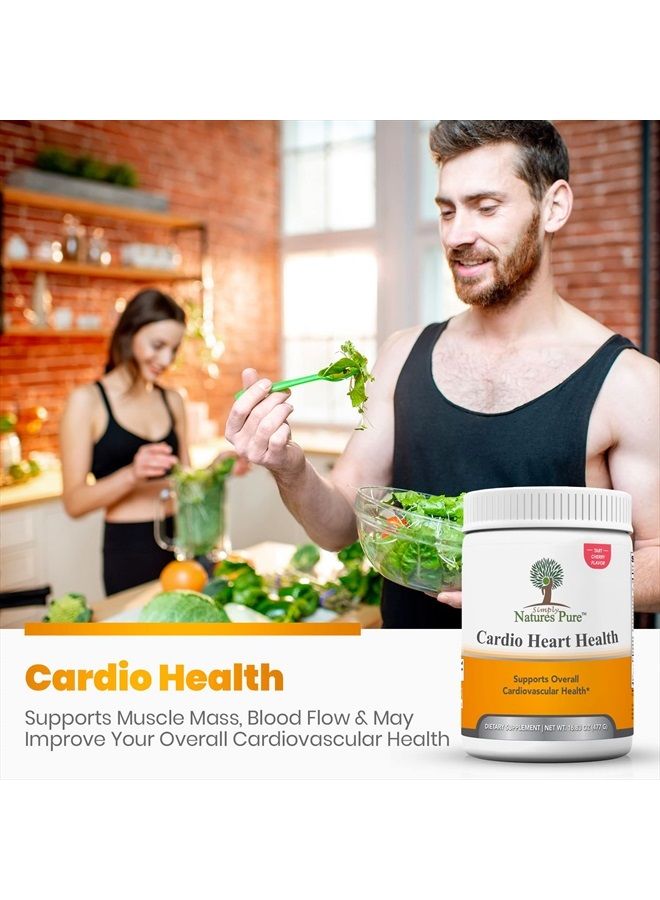 Simply Natures Pure Cardio Heart Health Nitric Oxide Booster Support Supplement Powder with L-Arginine 5000 mg, L-Citrulline 1000 mg and Hawthorne Berry, 16.82 Ounces - Tart Cherry Flavor - Image 3