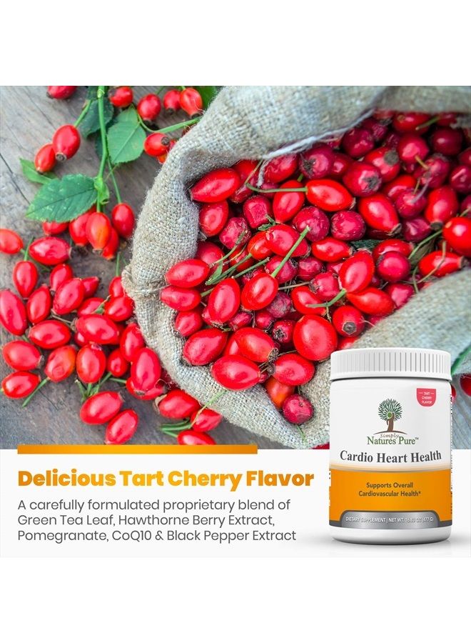 Simply Natures Pure Cardio Heart Health Nitric Oxide Booster Support Supplement Powder with L-Arginine 5000 mg, L-Citrulline 1000 mg and Hawthorne Berry, 16.82 Ounces - Tart Cherry Flavor - Image 5