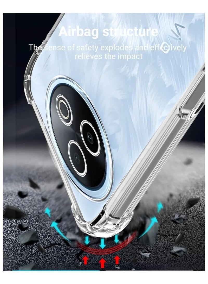 عام غطاء شفاف لهاتف VIVO Y39 5G - تصميم رفيع من مادة TPU المرنة مع وسادات هوائية مضادة للصدمات في الزوايا الأربع وحماية متكاملة لعدسة الكاميرا - Image 3