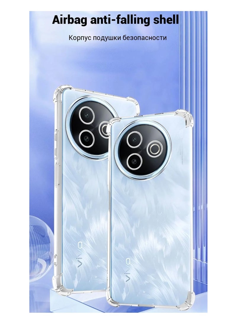 عام غطاء شفاف لهاتف VIVO Y39 5G - تصميم رفيع من مادة TPU المرنة مع وسادات هوائية مضادة للصدمات في الزوايا الأربع وحماية متكاملة لعدسة الكاميرا - Image 2