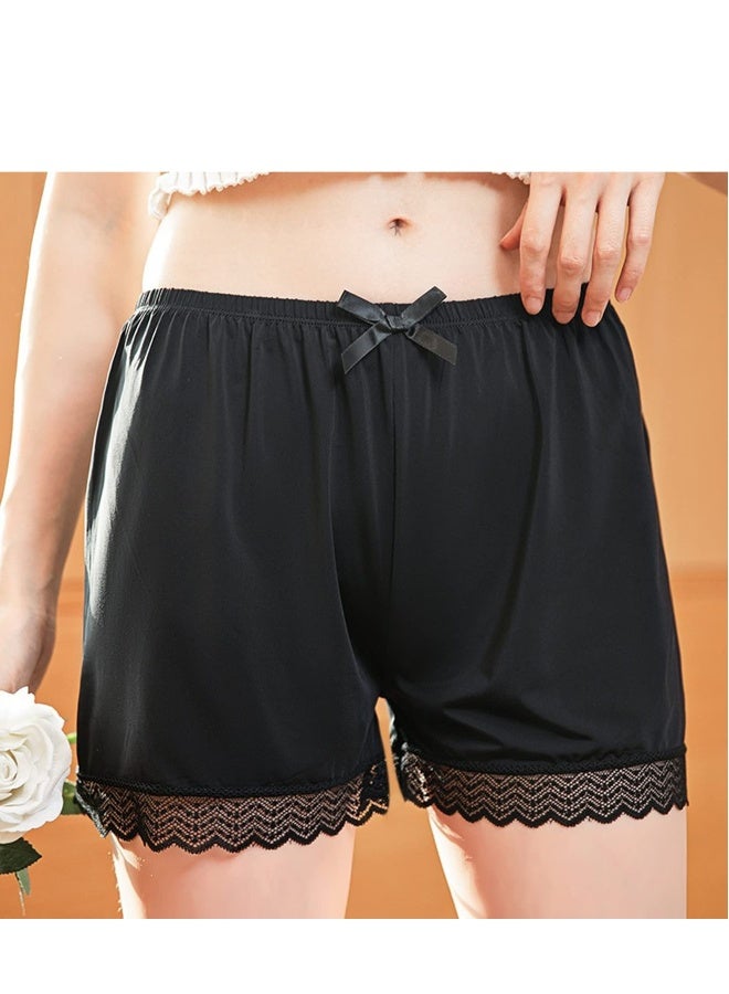 3 Pieces Women Slip Shorts Lace Pettipants Half Culotte Split Skirt, 40-60kg - Image 5