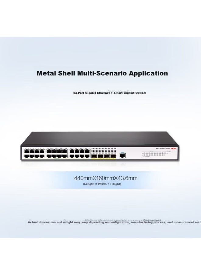 H3c S5130v2-28p-li 24-port Gigabit Enterprise Layer 3 Switch With 1 Gigabit Multimode Optical Module Replacement For S5120v3-28p-li