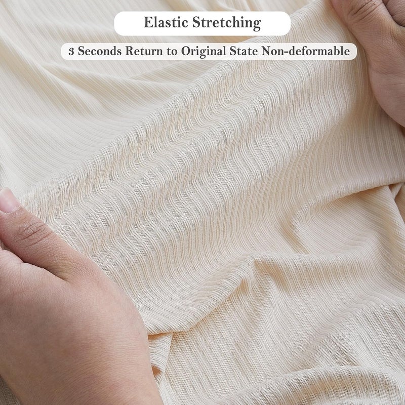Viviland Jersey Swaddle Blanket, Ultra Soft Stretchy Receiving Blanket for Newborn, Baby Swaddle Wrap for Boys & Girls, 2 Packs,40 x 30 in, Grey & Pink - Image 2