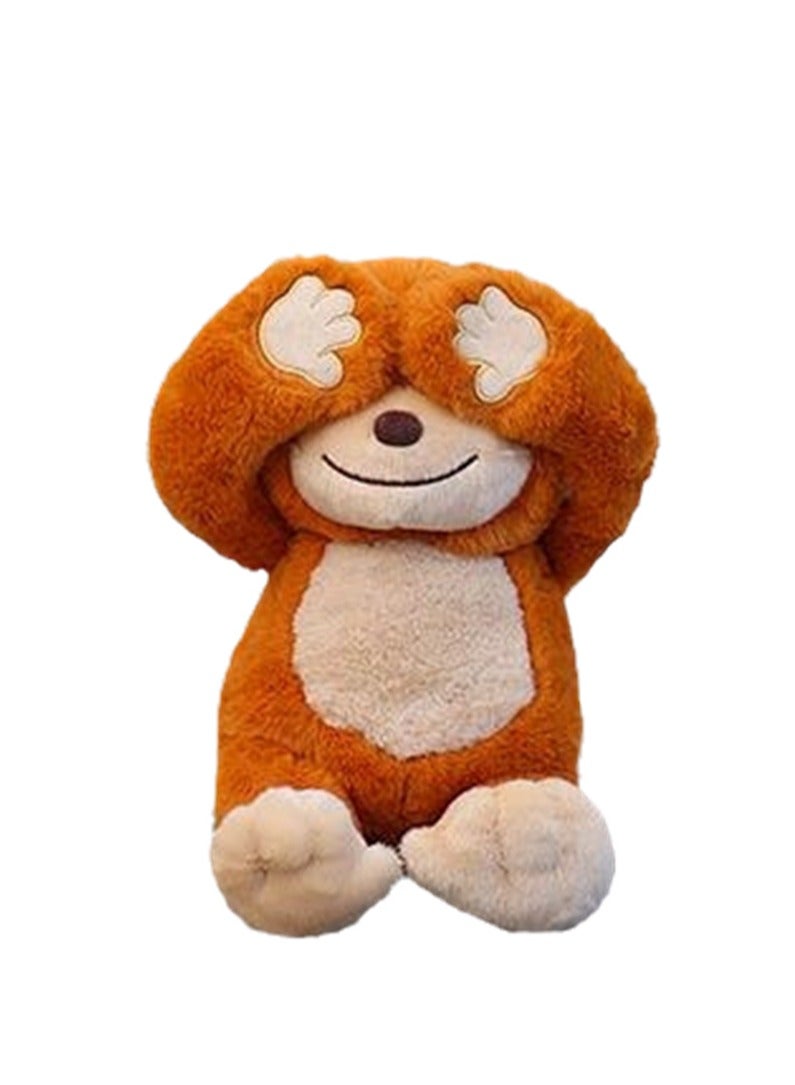 30cm Eye Covering Interchangeable Action Monkey Plush Toy - Image 1