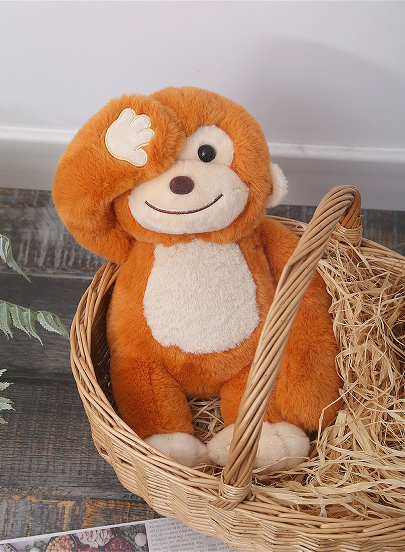 30cm Eye Covering Interchangeable Action Monkey Plush Toy - Image 3