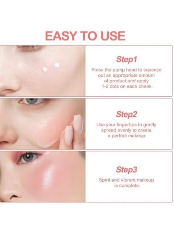 TLM Beauty Set: 2 Temperature-Activated Liquid Blushes, Color-Changing, Lightweight Moisturizing, Waterproof, Sweatproof, Suitable for All Skin Types and Tones - Image 2