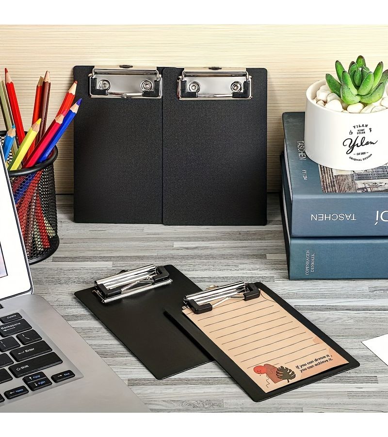 Mini Plastic Clipboard Set Of 5 With Profile Clip For Memo Notes Receipts And Tickets - Image 4