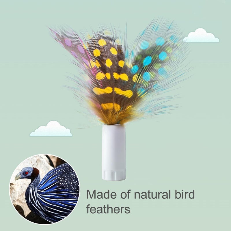 ORSDA 12 Pcs Feathers Replacement and Soft Furry Accessories ONLY Fits Cat Toys, Interactive Toys for Indoor Cats-NOT fits for Other Brand Toys - Image 5